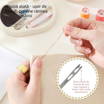 Kit de cusut magnetic, multifuncțional, portabil, cu spațiu de depozitare pentru uneltele de cusut – pentru internat
