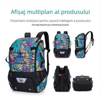 Rucsac sport Baseball cu model floral, material Oxford, impermeabil, rezistent la uzură, curele cu pernă de aer