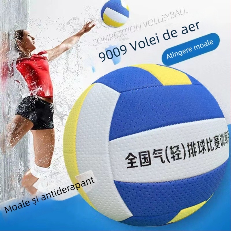 No.5 Volei de plajă moale EVA pentru antrenament la examenul de admitere pentru elevi, cusut cu mașina, logo personalizabil