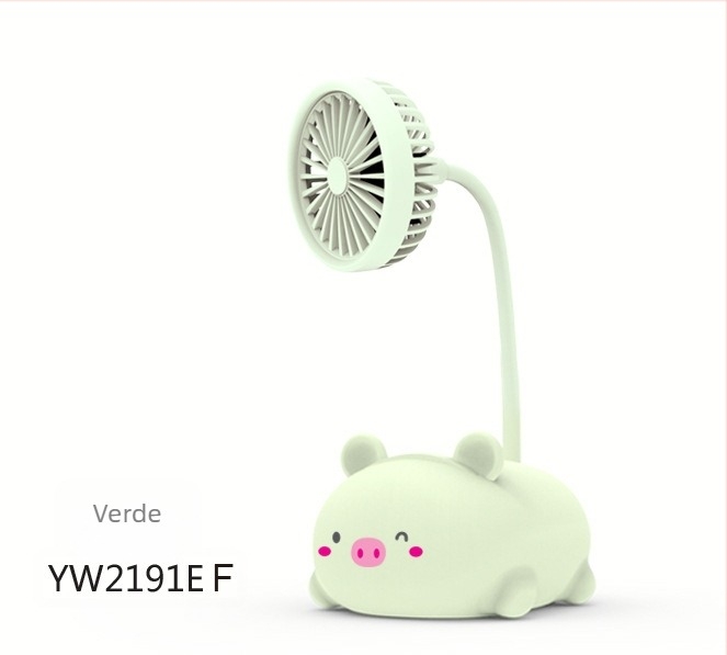 Ventilator de birou cu design animat drăguț – material ABS, rotativ, multifuncțional, silențios