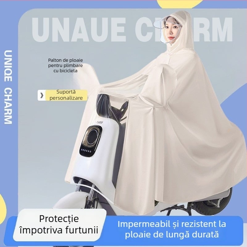 Poncho de ploaie pentru vehicule electrice, material PVC, grosime 0,15 mm, pentru adulți, reutilizabil