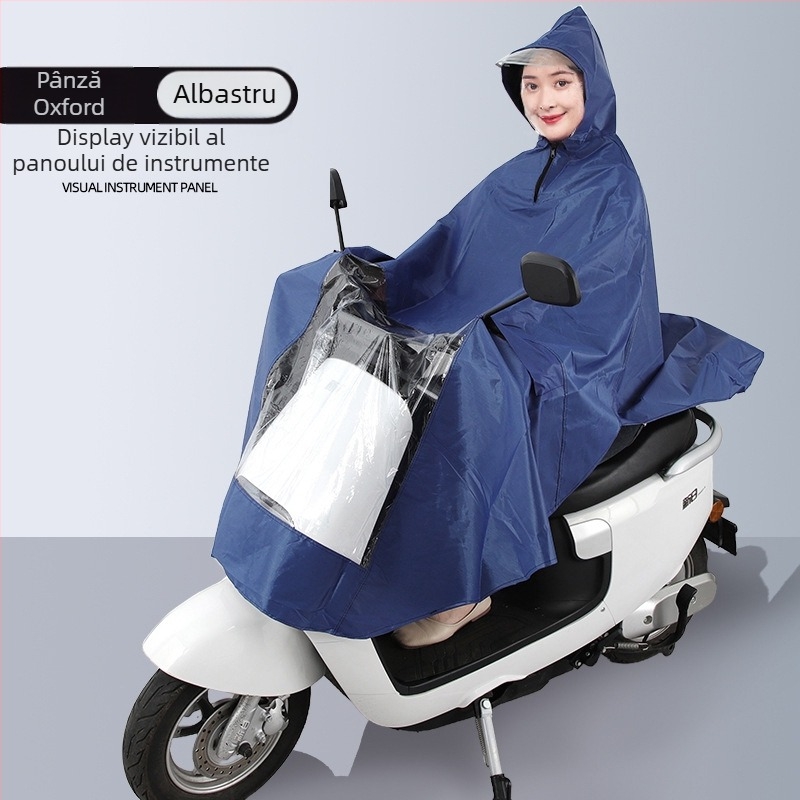 Poncho de ploaie pentru motocicletă electrică, țesătură Oxford, grosime 0,15-0,25 mm, strat hidroizolant din PVC, pentru un adult, personalizare și logo disponibile