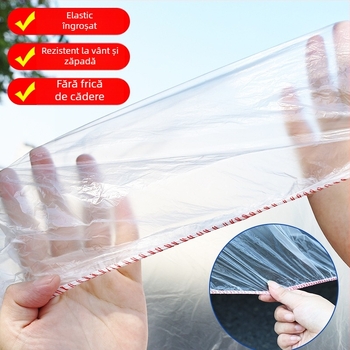 Husă de mașină de unică folosință, film plastic transparent, rezistentă la praf, protecție pentru întreținerea mașinii, personalizabilă pentru mai multe modele