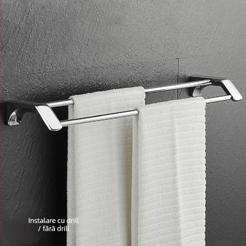 Raft pentru prosoape din oțel inoxidabil pentru baie - Cromată, set 2–6 piese, brand Jierun, cod A2200