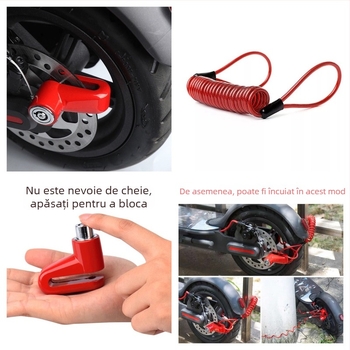 DEROACE/Dilushi încuietoare pentru vehicule electrice cu alarmă anti-furt, model 1, cod produs 0088, stil american