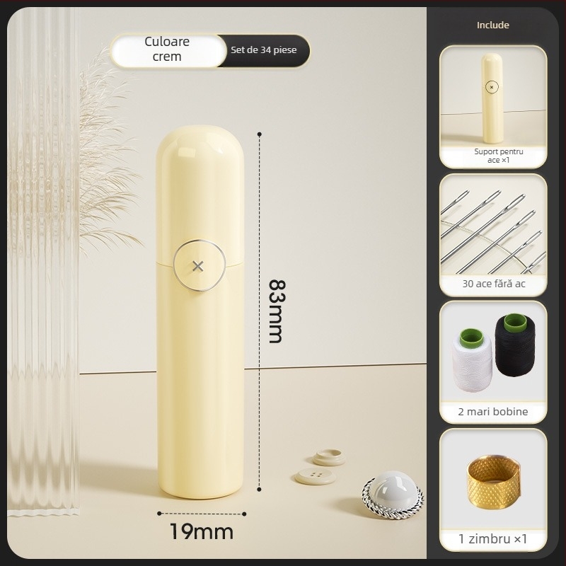 Set de cusut manual, 150 de piese, greutate brută 0,5 kg, stil light luxury