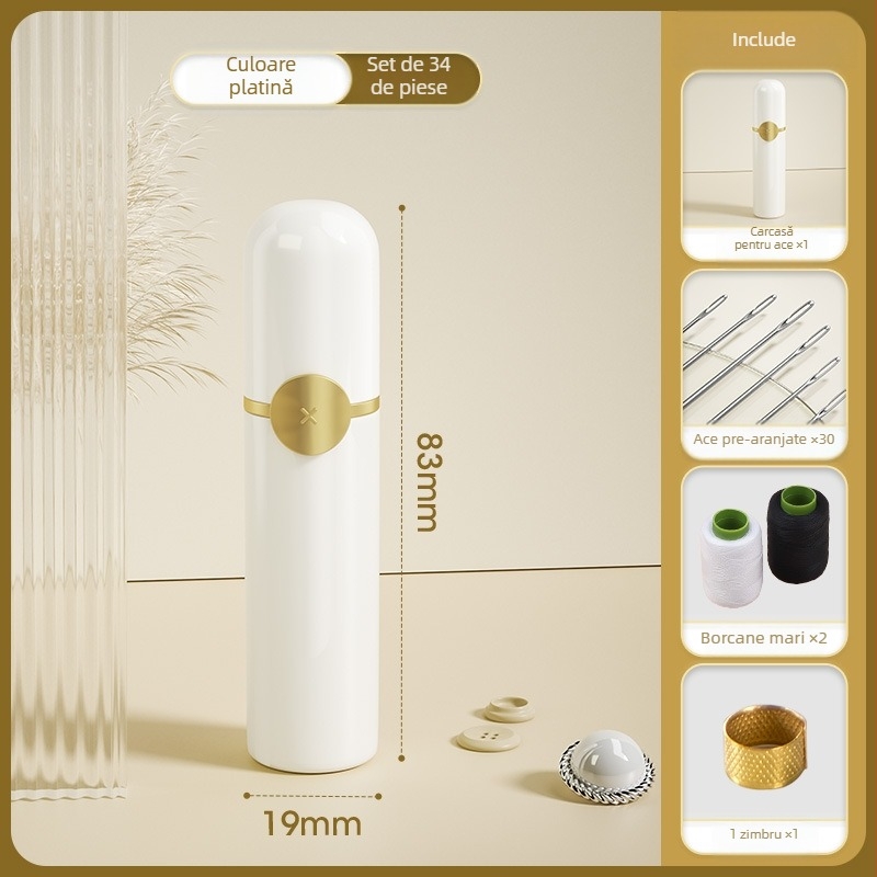 Set de cusut manual, 150 de piese, greutate brută 0,5 kg, stil light luxury