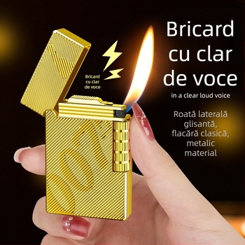 Brichetă metalică cu butan, reutilizabilă, stil minimalist japonez; cadou pentru nuntă, ziua de naștere, festival