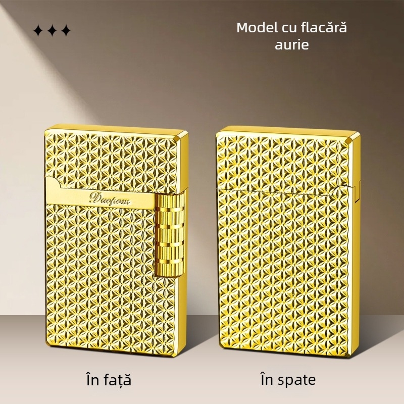 Brichetă metalică cu butan, reutilizabilă, stil minimalist japonez; cadou pentru nuntă, ziua de naștere, festival