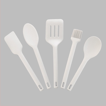 Kit silicon bucătărie: lingură-spatulă din silicon – antiadeziv, rezistent la temperaturi înalte, anti-alunecare, protecție împotriva arsurilor; mâner cu corp din silicon și nucleu din nailon