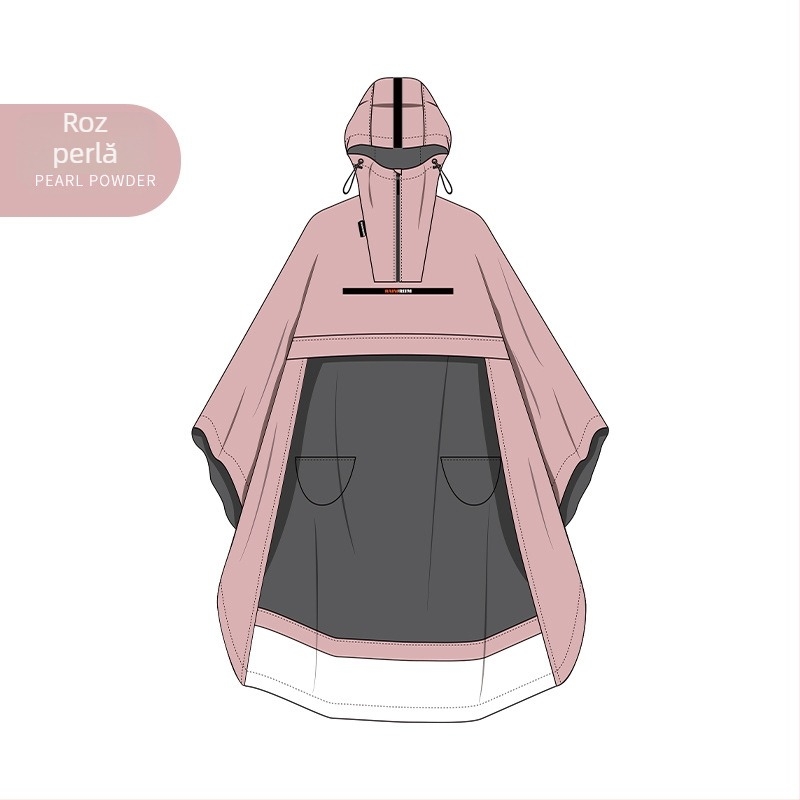 Poncho de ploaie pentru motocicletă electrică, din țesătură Oxford – corp întreg, reflectorizant, strat impermeabil cu adeziv PVC, logo personalizabil