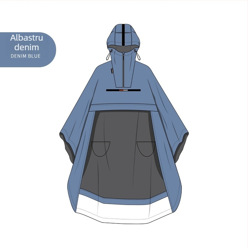 Poncho de ploaie pentru motocicletă electrică, din țesătură Oxford – corp întreg, reflectorizant, strat impermeabil cu adeziv PVC, logo personalizabil