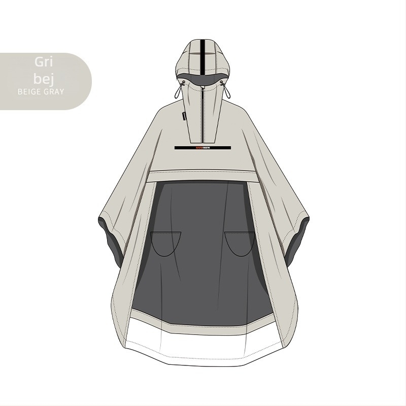 Poncho de ploaie pentru motocicletă electrică, din țesătură Oxford – corp întreg, reflectorizant, strat impermeabil cu adeziv PVC, logo personalizabil