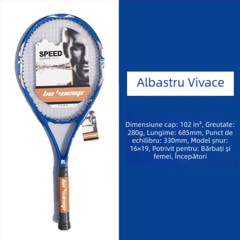 Bo'weiqi rachetă de tenis — cadru din aliaj de aluminiu, șnururi din fibre de mătase, logo imprimat