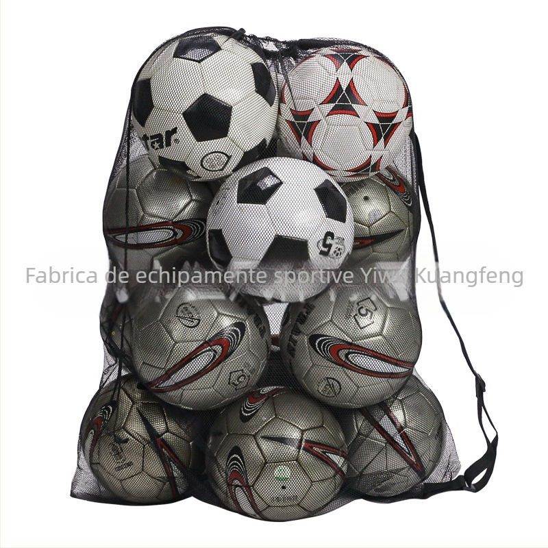 Geantă cu plasă pentru mingi, cu curea pe umăr, pentru fotbal, baschet și volei; material Oxford, capacitate pentru mai multe mingi, potrivită pentru sport și activități în aer liber