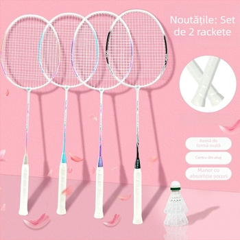 Rachetă de badminton Bushi Card — ramă din Ferroalloy, șnur nylon, pentru începători juniori, rigiditate moderată, imprimare logo disponibil