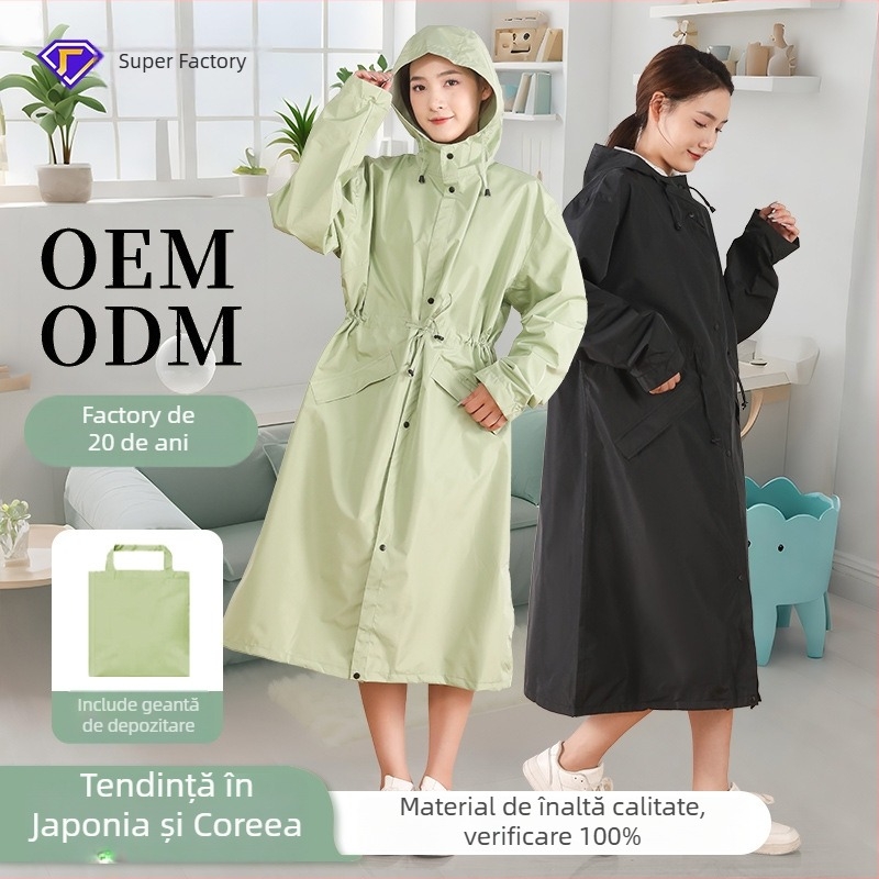 Poncho de ploaie pentru drumeții, design universal, țesătură Chunya Spinning, strat PU, pentru adulți