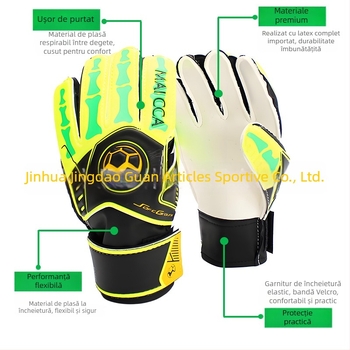 Pinguan Mănuși de Portar, Protecție pentru Degete, Latex Extra Gros, Antiderapante, Unisex pentru Fotbal (ST-848-4)