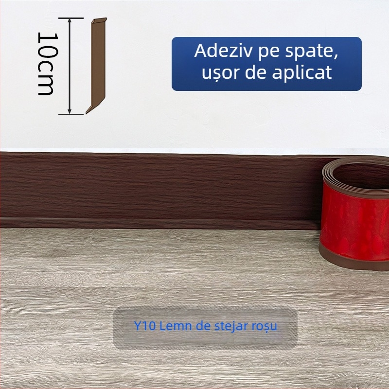 Plintă PVC, autoadezivă, impermeabilă, rezistentă la uzură, fără formaldehidă, stil modern minimalist