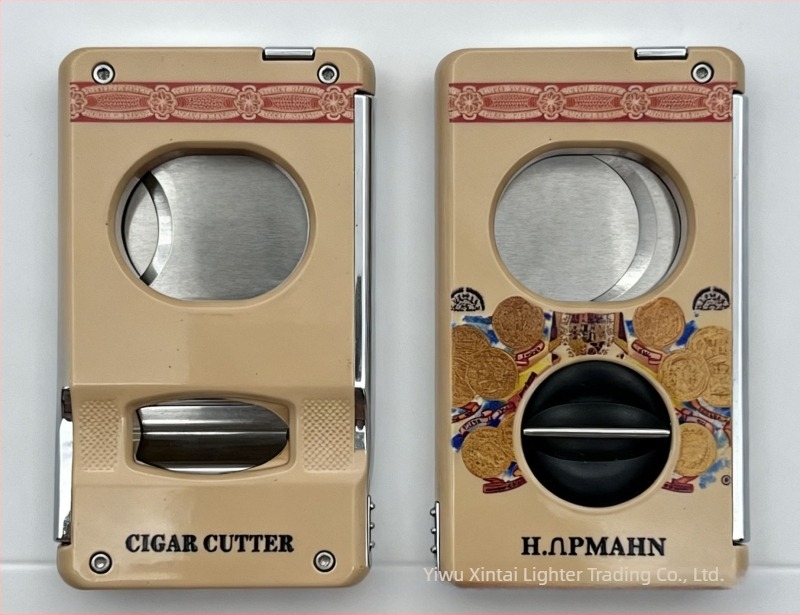 Tăietor de trabucuri în formă V din oțel inoxidabil, finisaj electroplacat – portabil, stil luxos