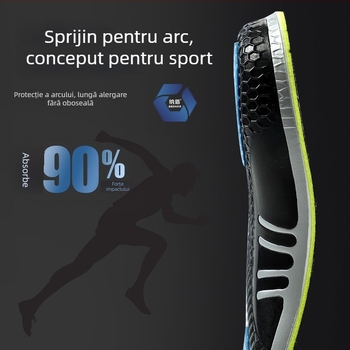 Tălpi sport din PU, elasticitate înaltă și absorbție a șocurilor, talpă ortopedică antiderapantă cu suport pentru arc, respirante, antibacteriene, controlul mirosului, absorbante ale transpirației