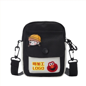Geantă crossbody pentru femei Sesame Street, din Oxford, formă pătrată verticală, închidere cu fermoar, buzunare interne: telefon, ID, căptușeală poliester