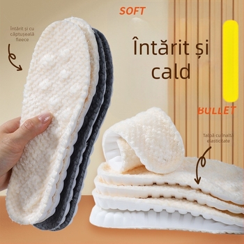 Tălpi PU - calde, absorbante de transpirație, amortizare la șocuri, masaj - talpă întreagă de iarnă, unisex