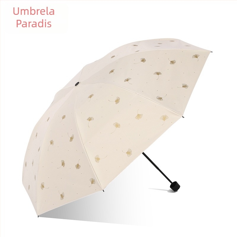 Umbrelă Paradise, trei segmente, deschidere manuală, 8 brațe din oțel, țesătură poliester 190T, UPF 50+, imprimare logo