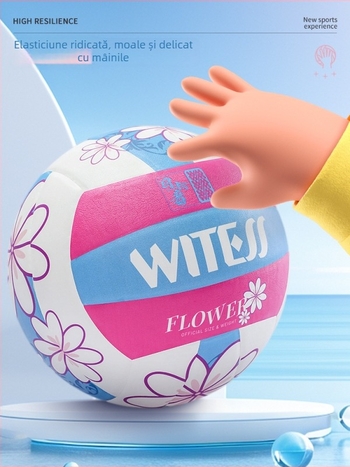 Witess minge de volei pentru antrenament în interior, material PU, cusături adezive, rezistentă la uzură, elasticitate înaltă, standard League of Nations