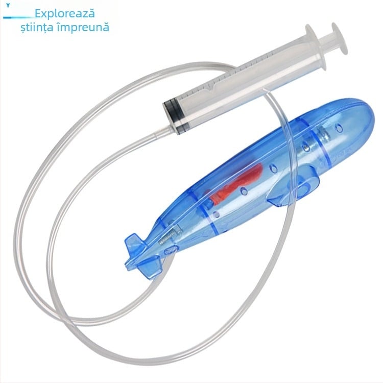 Submarin DIY – Jucărie educativă din plastic, Multifuncțională, Învățare prin practică, pentru copii 7-14 ani