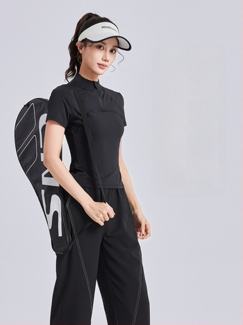 Set outdoor pentru femei – costum de alergare respirabil modelator, primăvară-toamnă, Top 88% poliester, Pantaloni 94% poliester, Captuseala: spandex (Top 12%, Pantaloni 6%), Lansare primăvara 2025