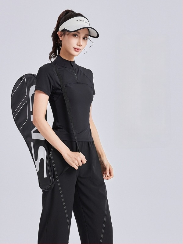 Set outdoor pentru femei – costum de alergare respirabil modelator, primăvară-toamnă, Top 88% poliester, Pantaloni 94% poliester, Captuseala: spandex (Top 12%, Pantaloni 6%), Lansare primăvara 2025