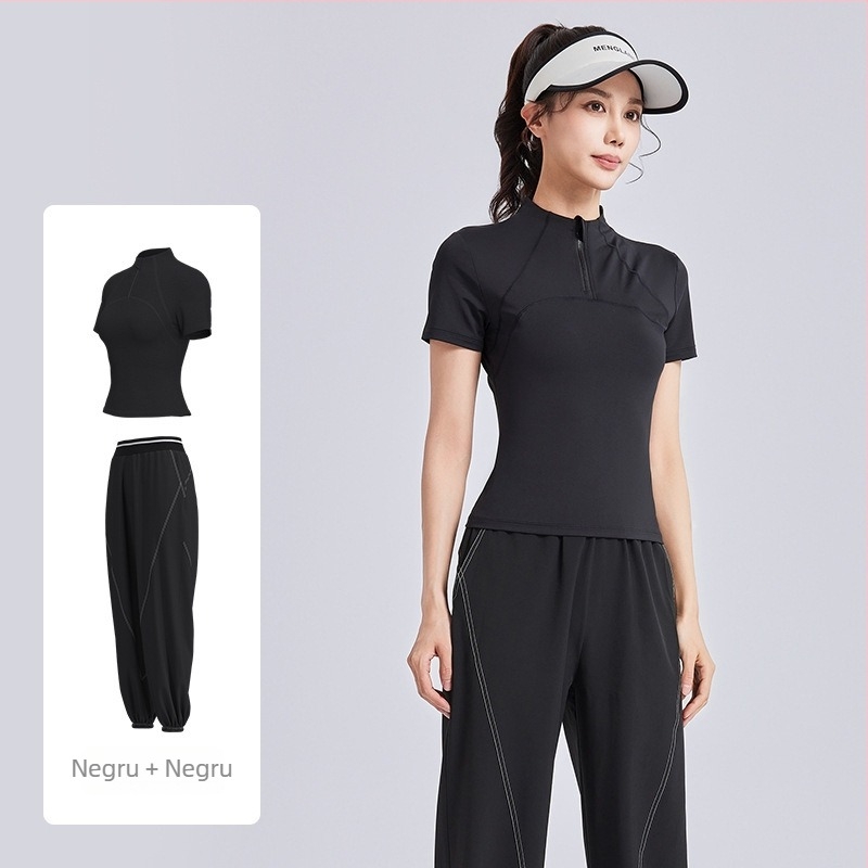 Set outdoor pentru femei – costum de alergare respirabil modelator, primăvară-toamnă, Top 88% poliester, Pantaloni 94% poliester, Captuseala: spandex (Top 12%, Pantaloni 6%), Lansare primăvara 2025