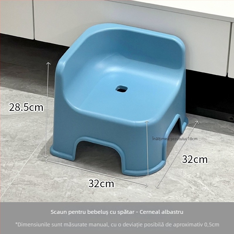 Scaun mic pentru baie cu spate - din plastic, nepliabil, brand Zhuang Page