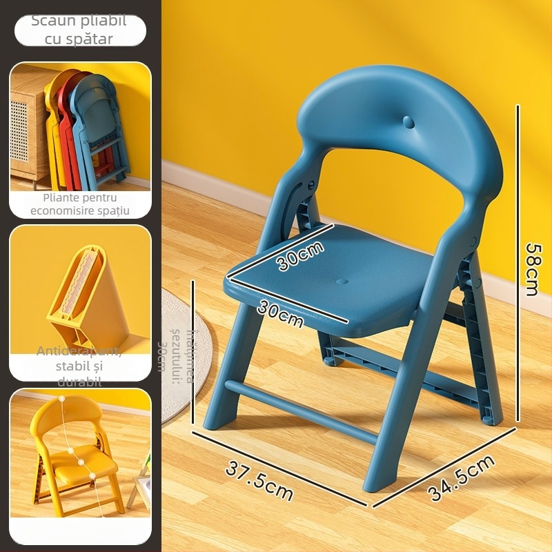 Scaun mic pentru baie cu spate - din plastic, nepliabil, brand Zhuang Page