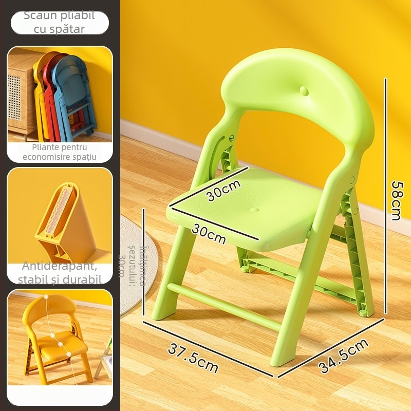 Scaun mic pentru baie cu spate - din plastic, nepliabil, brand Zhuang Page