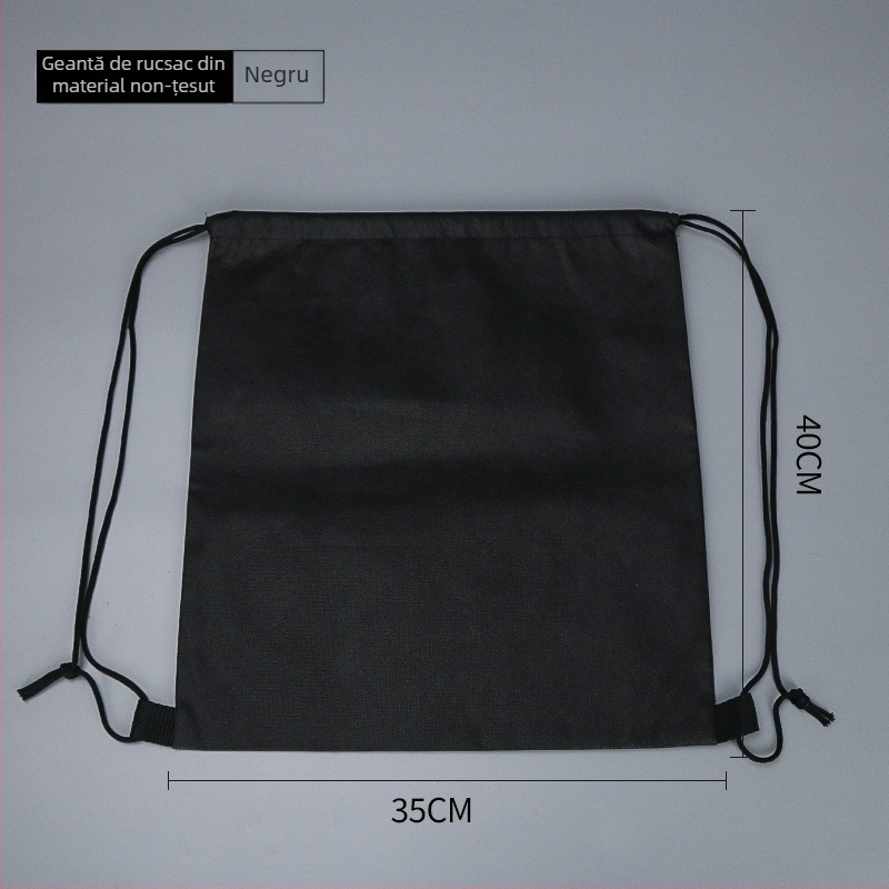 Rucsac din material netesut cu șnur, țesătură spunbond, imprimare prin transfer termic, personalizabil