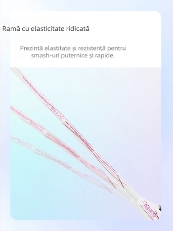 Rachetă de badminton – Cadru din fibră de carbon, greutate 85–89 g, lovitură directă, potrivită pentru începători