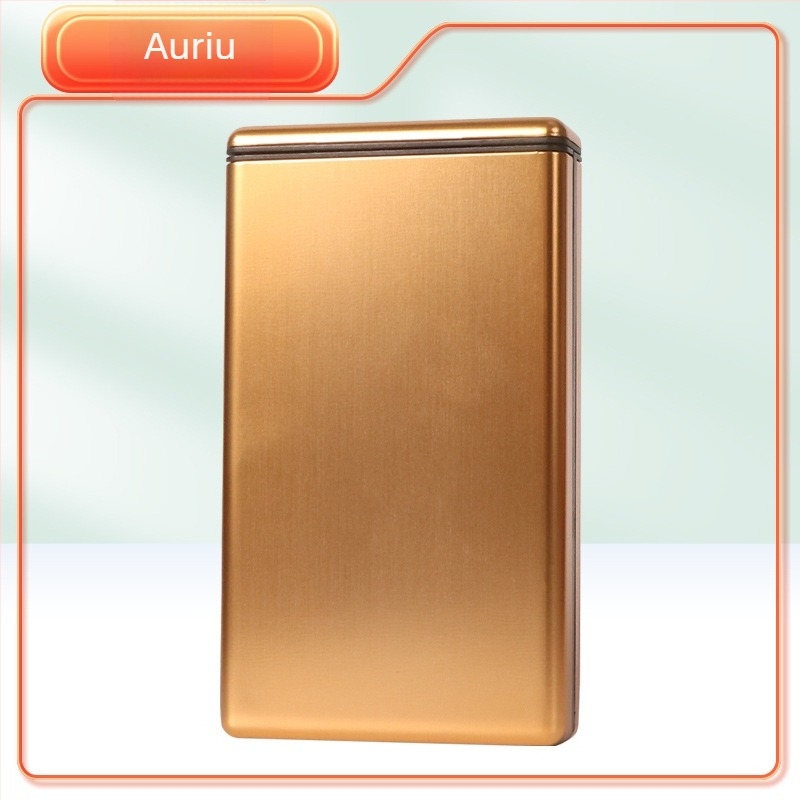 Caseretă metalică pentru țigări, ultra-subțire, capac glisant, 20 țigări, stil modern minimalist