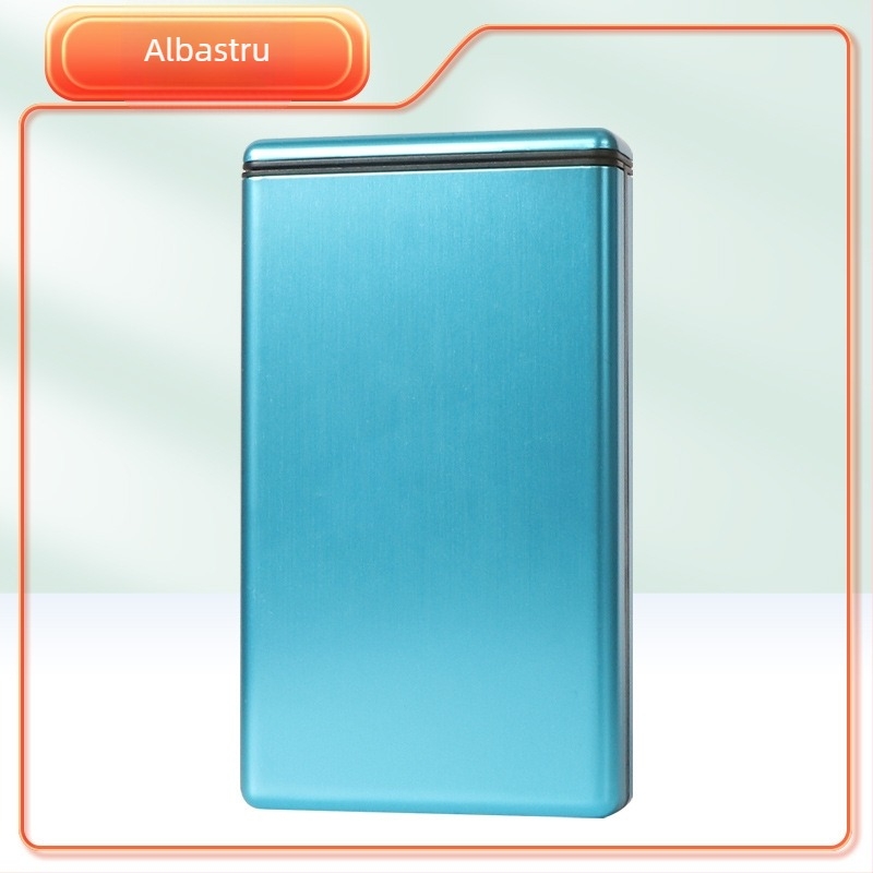 Caseretă metalică pentru țigări, ultra-subțire, capac glisant, 20 țigări, stil modern minimalist