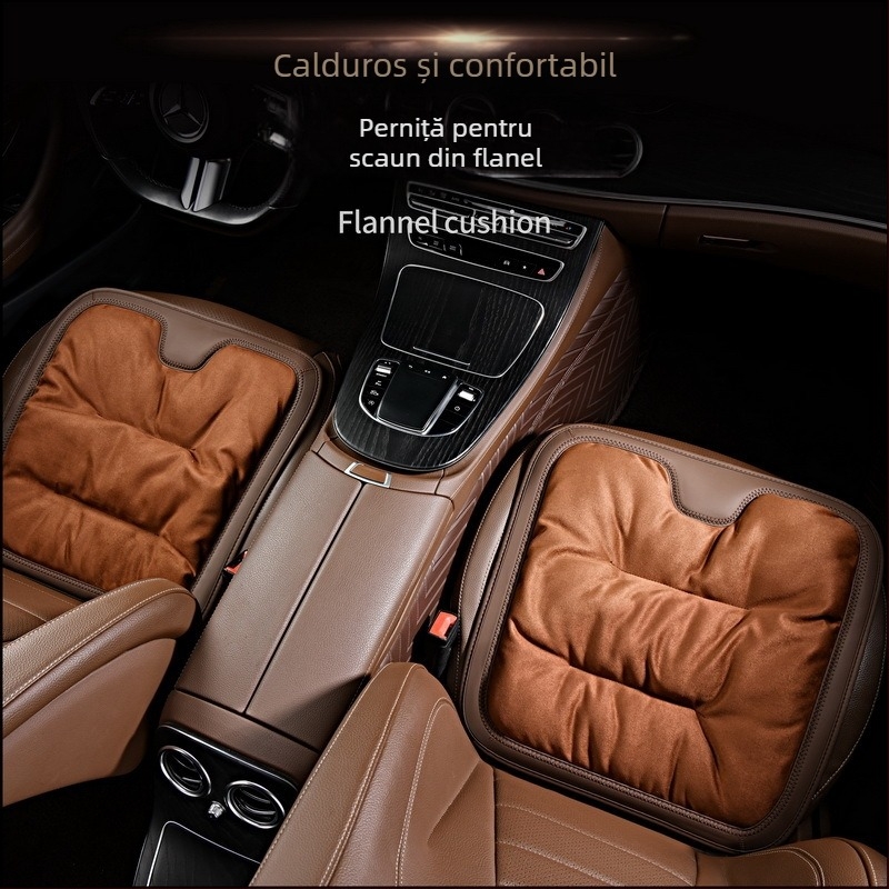 Perne de scaun auto - suprafață: tricot lână; umplutură: flanelă bumbac; iarnă; set de trei piese