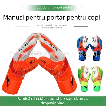 Mănuși de portar pentru copii, latex cu protecție a degetelor, ST-828-2, Pinguan, antrenament de fotbal