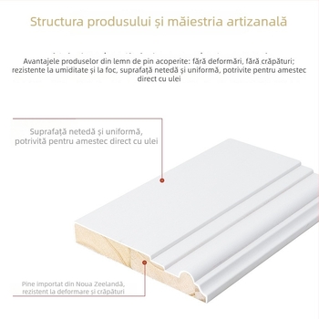 Plintă de lemn masiv Weihuang | Stil modern / Lux ușor | Model din lemn cu mai multe straturi, finisaj din lemn