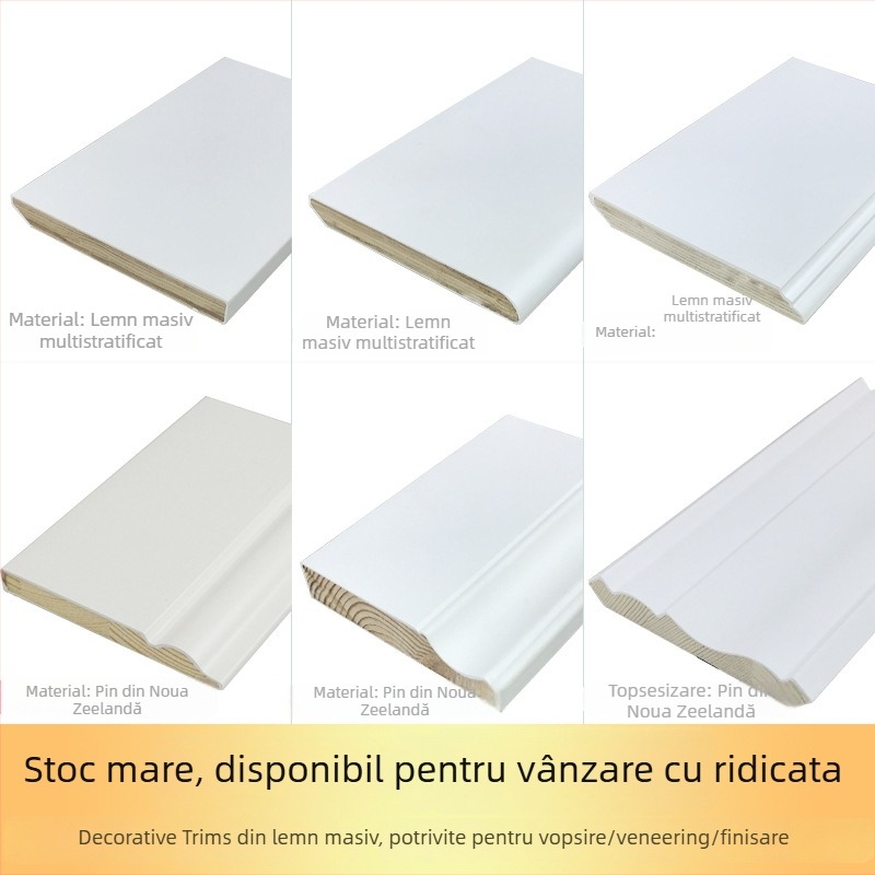 Plintă de lemn masiv Weihuang | Stil modern / Lux ușor | Model din lemn cu mai multe straturi, finisaj din lemn