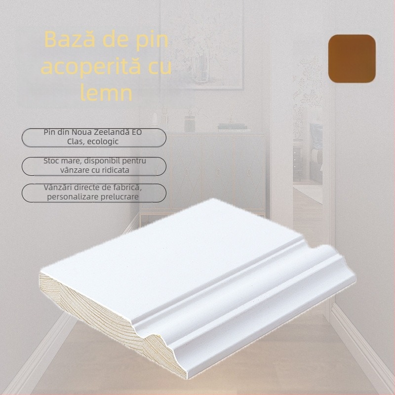 Plintă de lemn masiv Weihuang | Stil modern / Lux ușor | Model din lemn cu mai multe straturi, finisaj din lemn