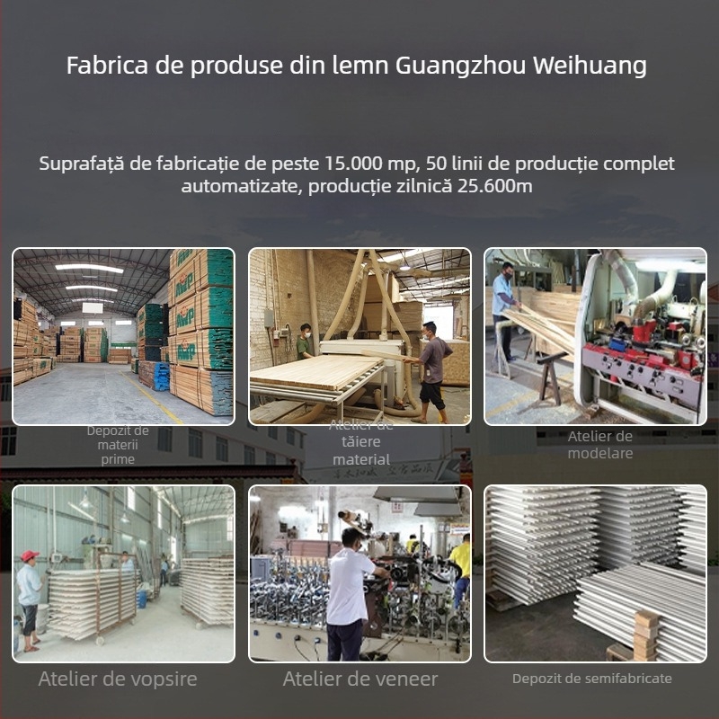 Plintă de lemn masiv Weihuang | Stil modern / Lux ușor | Model din lemn cu mai multe straturi, finisaj din lemn