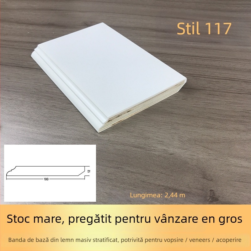Plintă de lemn masiv Weihuang | Stil modern / Lux ușor | Model din lemn cu mai multe straturi, finisaj din lemn