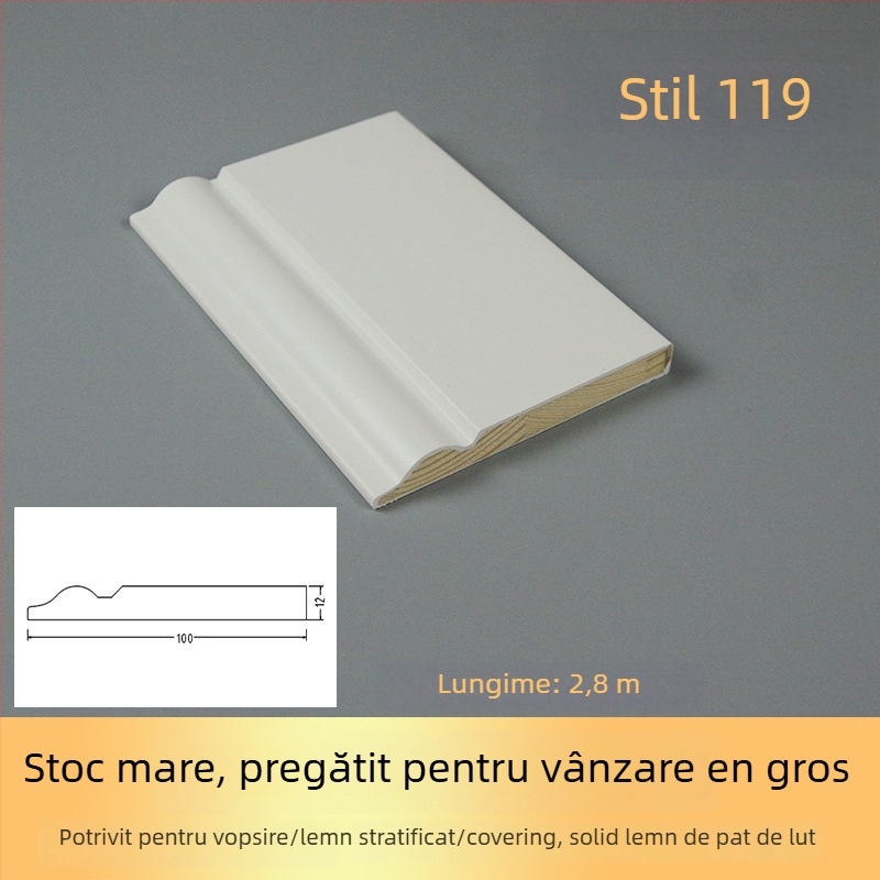 Plintă de lemn masiv Weihuang | Stil modern / Lux ușor | Model din lemn cu mai multe straturi, finisaj din lemn