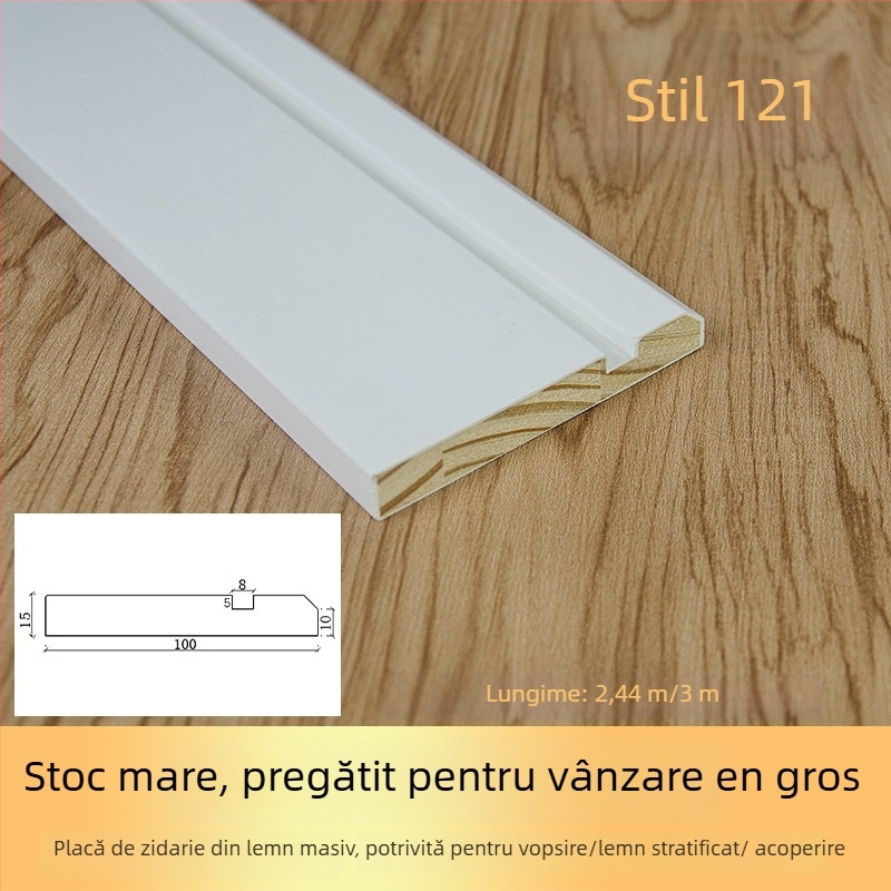 Plintă de lemn masiv Weihuang | Stil modern / Lux ușor | Model din lemn cu mai multe straturi, finisaj din lemn