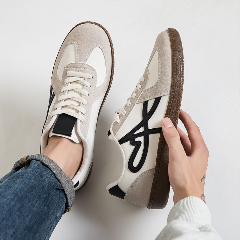 Pantofi sport casual unisex — ușori, partea superioară PU, talpă PVC, închidere cu șireturi, vârf rotund